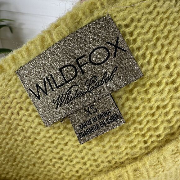 Wildfox White Label Little Edie Lennon Sweater‎ Yellow Floral Destroyed Size XS - Picture 7 of 8